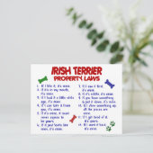 アイリッシュテリアの不動産法則2 ポストカード (スタンド正面)