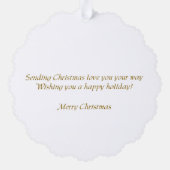 アイリッシュテリアクリスマスギフトオーナメント オーナメントカード (裏面)