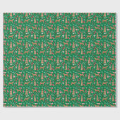 アイリッシュテリアクリスマスドッグ ラッピングペーパー (フラット)