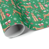 アイリッシュテリアクリスマスドッグ ラッピングペーパー (ロールコーナー)