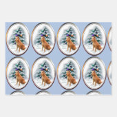 アイリッシュテリアクリスマス ラッピングペーパーシート (正面)