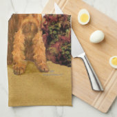 アイリッシュテリアシーサイド キッチンタオル (四つ折り)