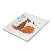 アイリッシュテリアハロウィーン タイル (側面)