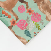 アイリッシュテリアフローラ毛布 – かわいい犬の投げ フリースブランケット (角)