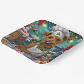 アイリッシュテリアホリデーベーキング:フェスティバルクリスマス ペーパープレート (傾斜あり)