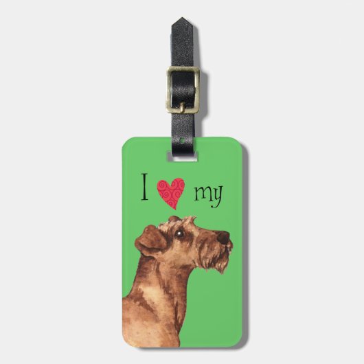 アイリッシュテリア好き ラゲッジタグ (正面縦)