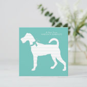 アイリッシュテリア犬の子犬 サンキューカード (スタンド正面)