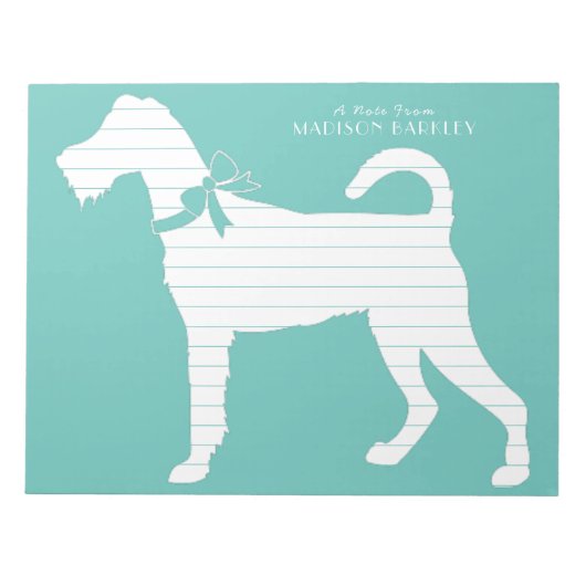 アイリッシュテリア犬の子犬 ノートパッド (正面)