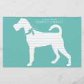 アイリッシュテリア犬の子犬 便箋 (正面)