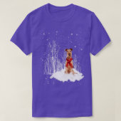 アイリッシュテリア犬クリスマスハッピーホリデーシーズン Tシャツ (デザイン正面)