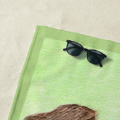 アイリッシュテリア絵画ズ – かわいいオリジナルドッグアート ビーチタオル (インサイチュ)