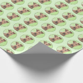 アイリッシュテリア絵画ズ – かわいいオリジナルドッグアート ラッピングペーパー (角)