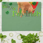 アイリッシュテリアSt patricks day キッチンタオル (折り畳み)