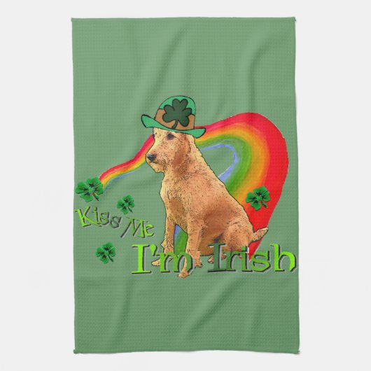 アイリッシュテリアSt patricks day キッチンタオル (縦)