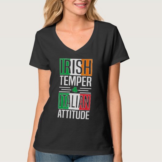 アイリッシュテンパイタリアンートメントSt patricks dayアイリス Tシャツ (正面)