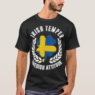 アイリッシュテンプスウェーデンの姿勢国旗St patricks Tシャツ