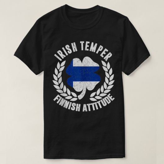 アイリッシュテンプフィンランドの姿勢旗St patricks Tシャツ (デザイン正面)