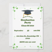 アイリッシュテーマの卒業パーティー招待状 招待状 (正面)