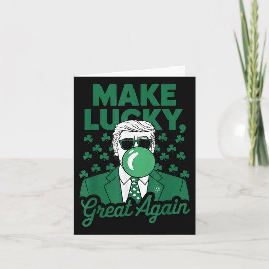 アイリッシュトおもしろいランプSt. Patricks Day Make Lucky Grea カード (正面)