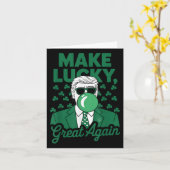 アイリッシュトおもしろいランプSt. Patricks Day Make Lucky Grea カード (黄色い花)