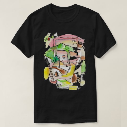 アイリッシュトラッド音楽ウイリアンのパイププレーヤー  Tシャツ (デザイン正面)