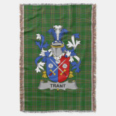 アイリッシュトラントまたはトレントコートオブアームズ家紋Ir スローブランケット (正面縦)