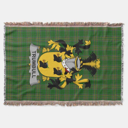 アイリッシュトランブルまたはターンブルコートオブアームズ家族Cr スローブランケット (正面)