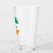 アイリッシュトリカラー国旗と名前St patricks day・ビール タンブラーグラス (左)