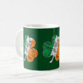 アイリッシュトリコ動揺してールシャムロックSt patricks day コーヒーマグカップ (正面左)