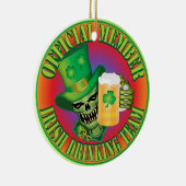 アイリッシュドリンクチームスカル セラミックオーナメント (右)