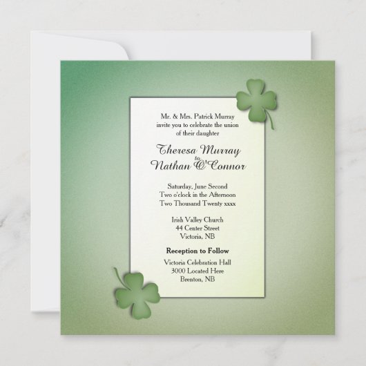 アイリッシュドリーム結婚式招待状 招待状 (正面)
