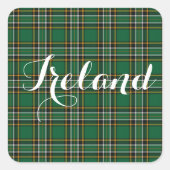 アイリッシュナショナルタータンチェックプレイドパーソナライズされた スクエアシール (正面)