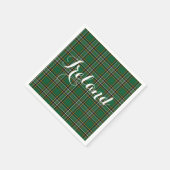 アイリッシュナショナルタータンチェック&カスタマイズ可能文字 スタンダードカクテルナプキン (角)
