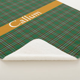 アイリッシュナショナルタータンチェック パーソナライズされた シェルパブランケット
