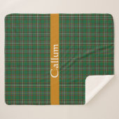 アイリッシュナショナルタータンチェック パーソナライズされた シェルパブランケット (正面(横))