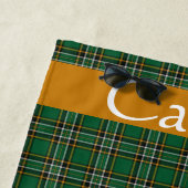アイリッシュナショナルタータンチェック パーソナライズされた ビーチタオル (インサイチュ)