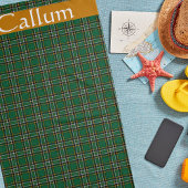 アイリッシュナショナルタータンチェック パーソナライズされた ビーチタオル