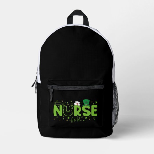 アイリッシュナース聴診器スクラブパッツックデイナース プリントバックパック (正面)