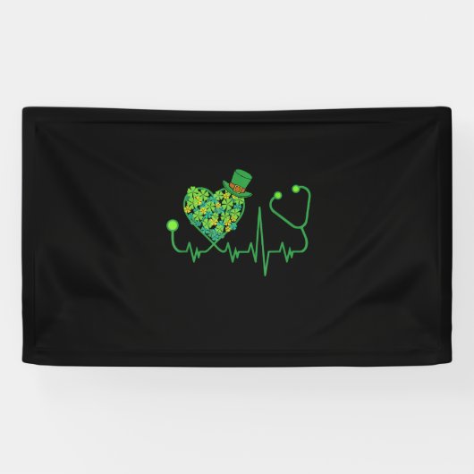 アイリッシュナースSt patricks dayティースステソスコープ&ヒアリング 横断幕 (横)