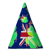 アイリッシュニュージーランド国旗シャムロッククローバーセントパトリック パーティーハット (右)