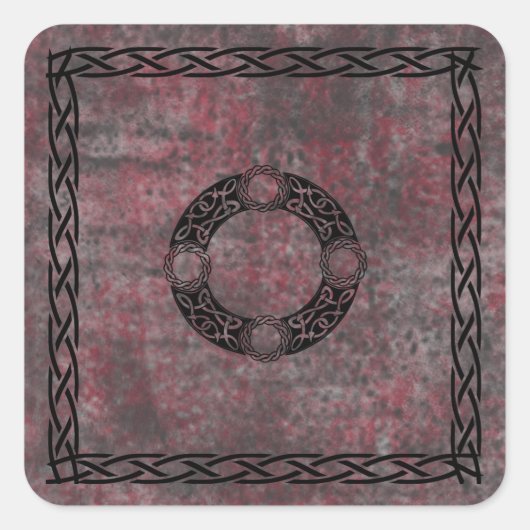アイリッシュノットデザイン スクエアシール (正面)