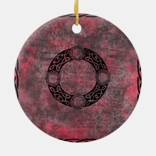 アイリッシュノットデザイン セラミックオーナメント (裏面)