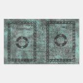 アイリッシュノットデザイン 長方形シール (正面)