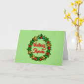 アイリッシュノーライクショーナメリークリスマスグリーティング カード (黄色い花)