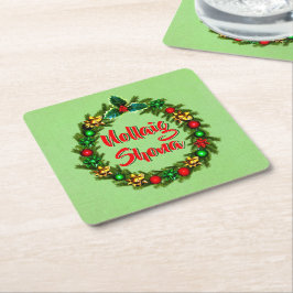 アイリッシュノーライクショーナメリークリスマス スクエアペーパーコースター