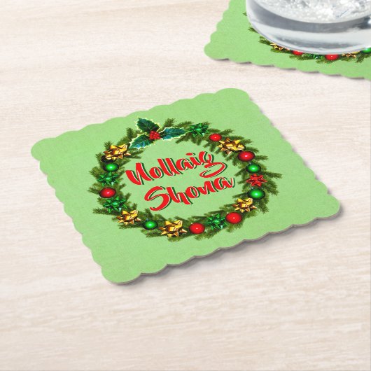 アイリッシュノーライクショーナメリークリスマス ペーパーコースター (アングル)