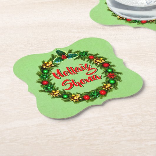 アイリッシュノーライクショーナメリークリスマス ペーパーコースター (アングル)