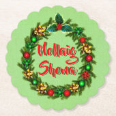 アイリッシュノーライクショーナメリークリスマス ペーパーコースター (正面)