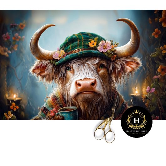 アイリッシュハイランド素朴カウボーホファームハウスデクページ 薄葉紙