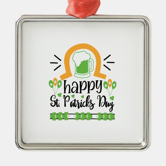 アイリッシュハッピーSt patricks day メタルオーナメント (正面)